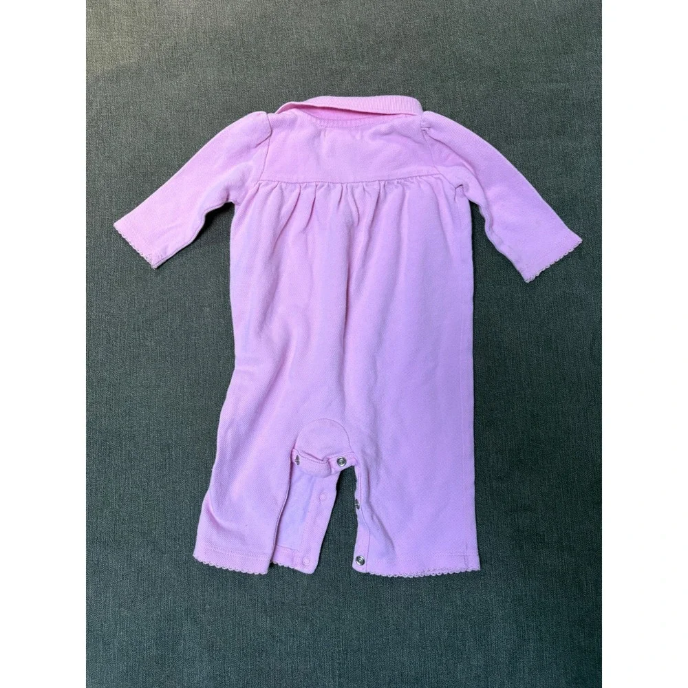 Ralph Lauren Baby Girl 6M 4 Pc Lot Romper Dress Footed Sleeper Shirt Pink Pony